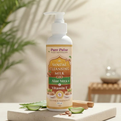 Sandal Cleansing Milk With Vitamin E